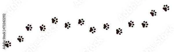 Obraz Paw footprint of dog or cat