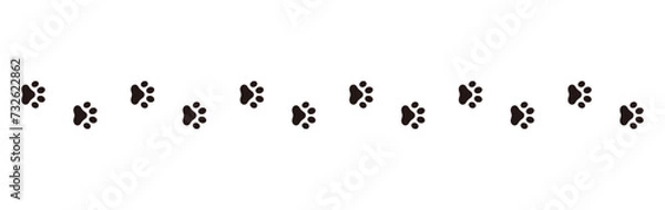 Obraz Paw footprint of dog or cat