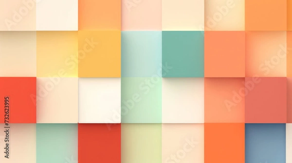 Fototapeta Abstract Geometric Shapes: Modern Pattern Illustration with Bright Colors and Shiny Design, Creating a Creative Business Concept