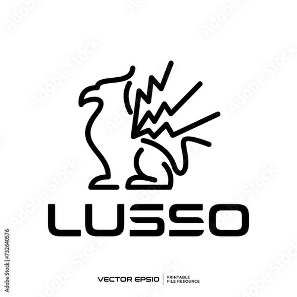 Fototapeta Abstract line logo vector illustration