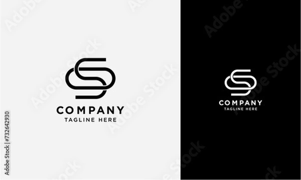 Obraz SO or OS initial logo concept monogram,logo template designed to make your logo process easy and approachable. All colors and text can be modified
