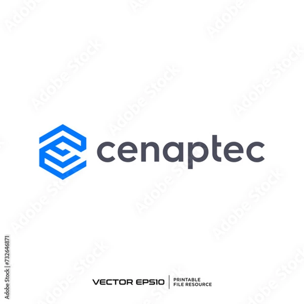 Obraz Abstract hexagon logo vector illustration