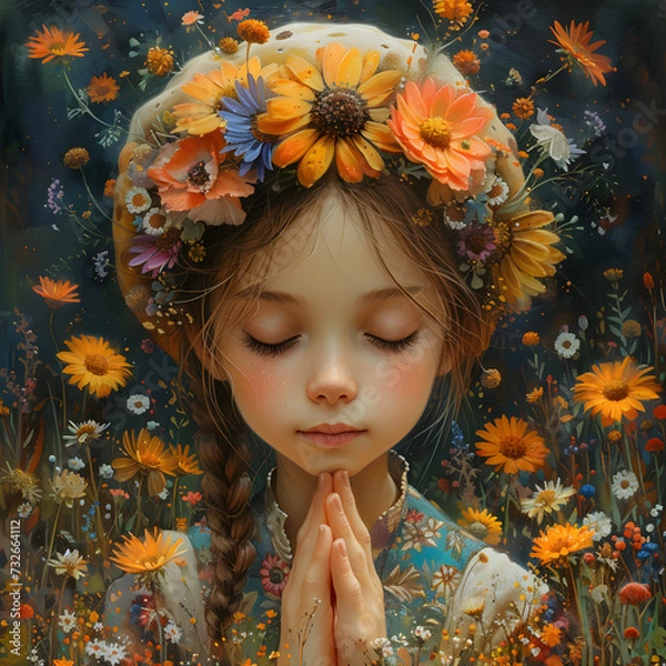 Fototapeta Harmony of Joy: A Symphony of Abstraction and Illustration in Bright Colors created by AI