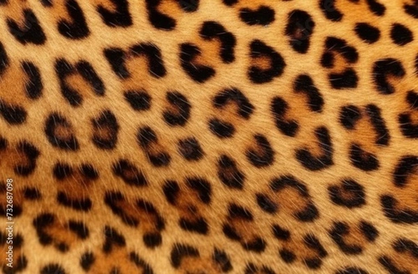 Fototapeta Leopard skin texture, Close-up leopard spot pattern texture background.