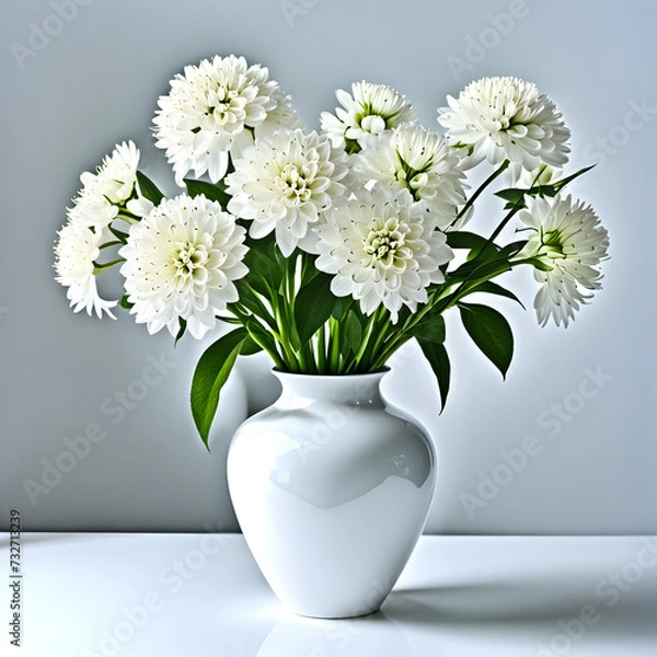 Obraz white flowers in a vase