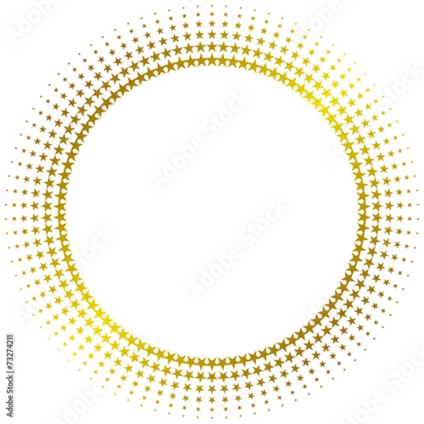 Fototapeta 背景　円　星（ゴールド）