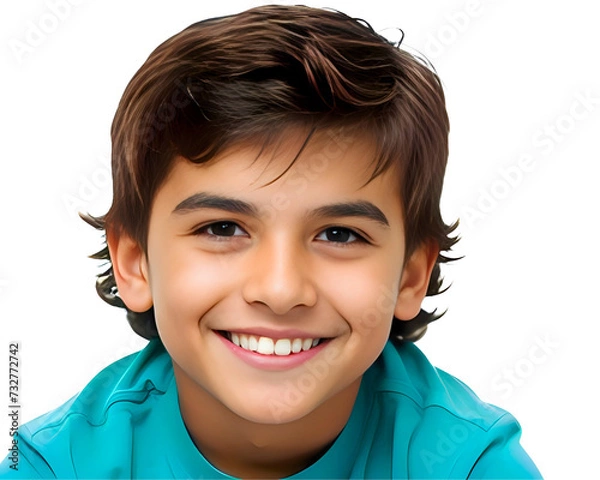 Fototapeta latin little boy child kid isolated in transparent background white