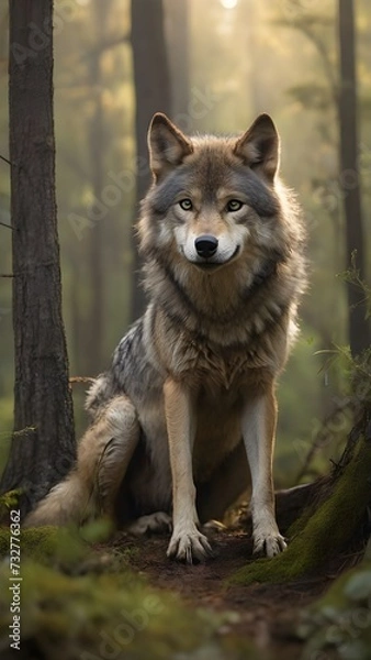 Obraz wolf in the woods