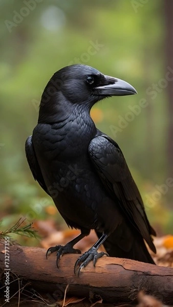 Fototapeta crow on the ground