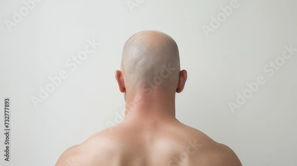 Fototapeta Bald man back view