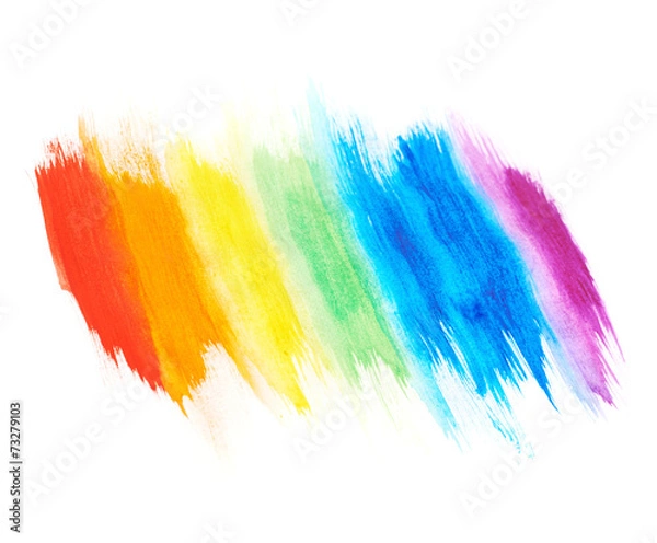 Fototapeta Rainbow gradient made with paint strokes