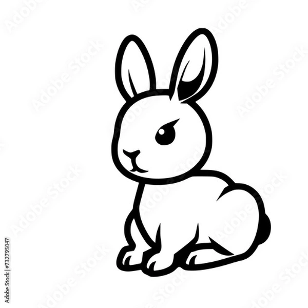 Fototapeta Cute rabbit Generative AI
