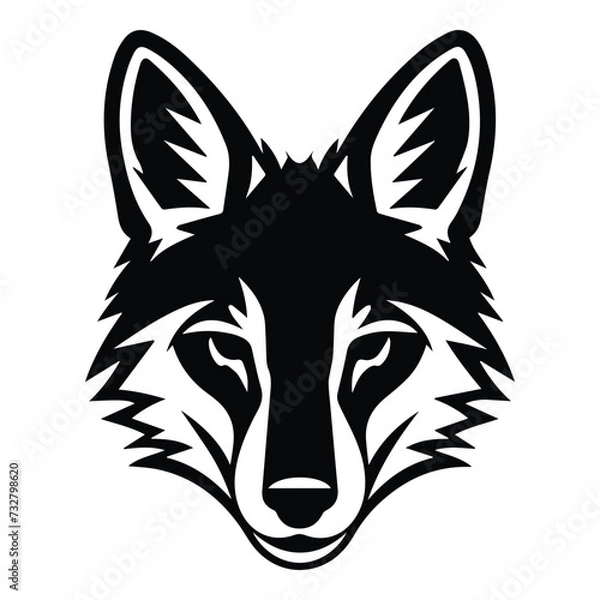 Obraz Coyote Flat Icon Isolated On White Background