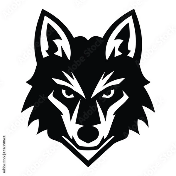 Obraz Coyote Flat Icon Isolated On White Background