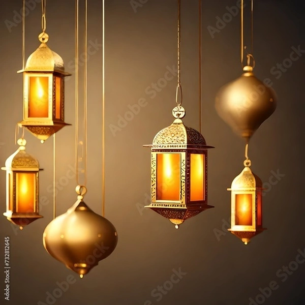 Obraz Islamic lanterns and backgrounds for Ramadan, holidays and occasions