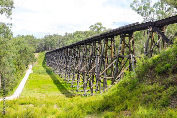 Obraz Historic Trestle bridge, Rail Trail Gippsland, Lakes Entrance.