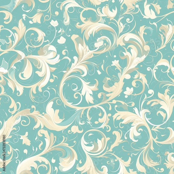 Obraz abstract patterns music, Seamless tile pattern AI art