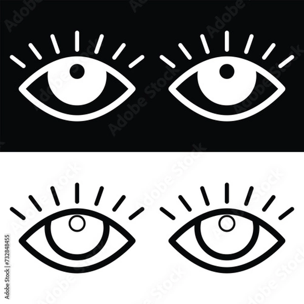 Obraz Eye icon vector design, illustration design