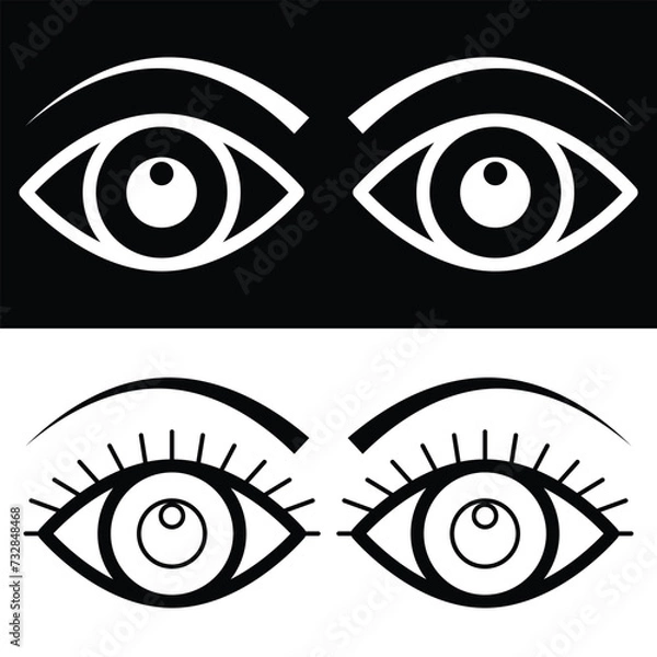 Obraz Eye icon vector design, illustration design