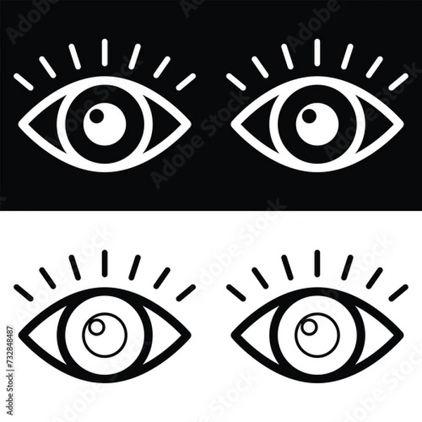 Obraz Eye icon vector design, illustration design