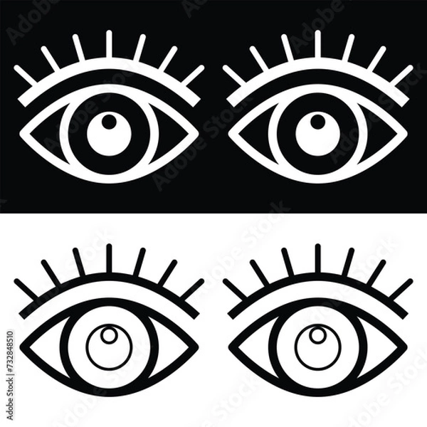 Obraz Eye icon vector design, illustration design