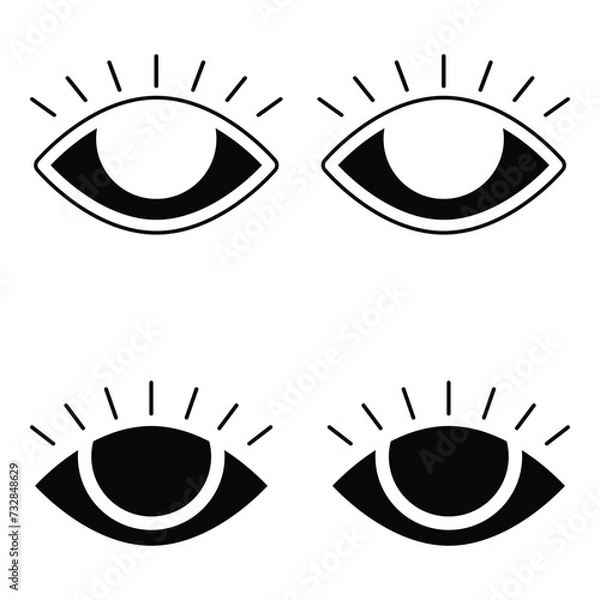Obraz Eye icon vector design, illustration design