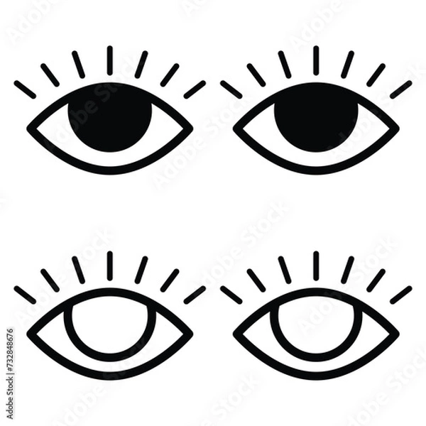 Obraz Eye icon vector design, illustration design