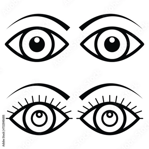 Obraz Eye icon vector design, illustration design