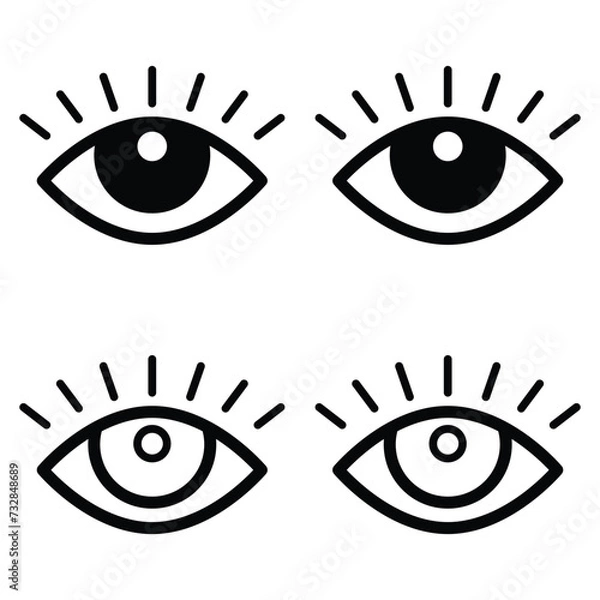 Obraz Eye icon vector design, illustration design