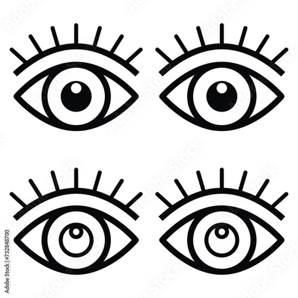 Obraz Eye icon vector design, illustration design