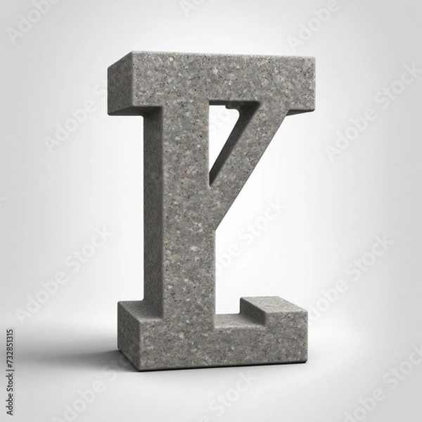 Fototapeta 3D granite alphabet lettering for a school teaching the rudiments of English language 