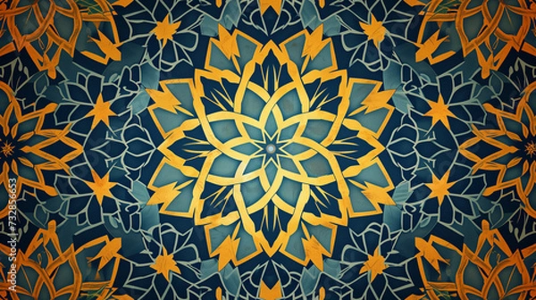 Obraz Beautiful structure of a repeating pattern in Arabic style