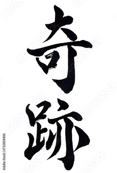 Fototapeta 筆文字「奇跡」