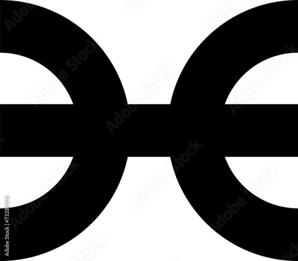 Fototapeta Logo combination of letters e and h
