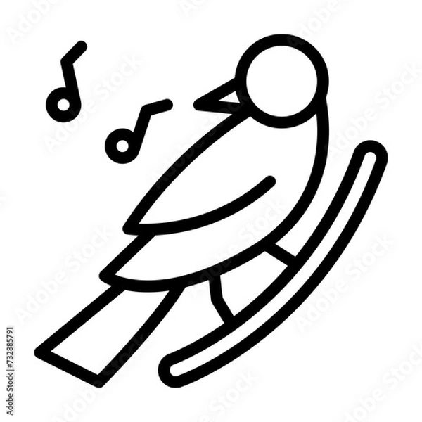 Obraz bird line icon