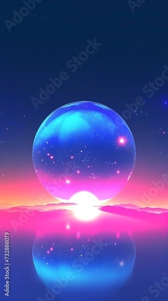 Fototapeta sky with moon