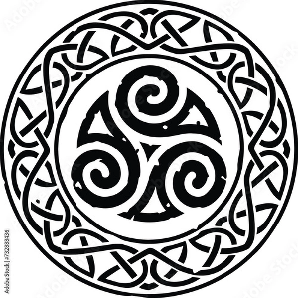 Obraz Celtic Knot Ring and Inverted Triskele