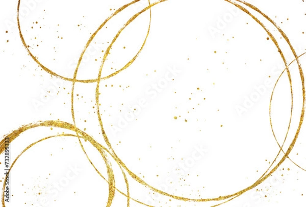 Fototapeta 背景素材_ラメグリッター_筆_円