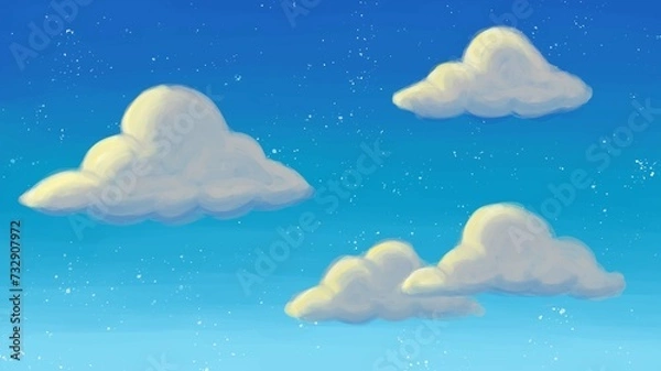 Obraz white clouds in the sky