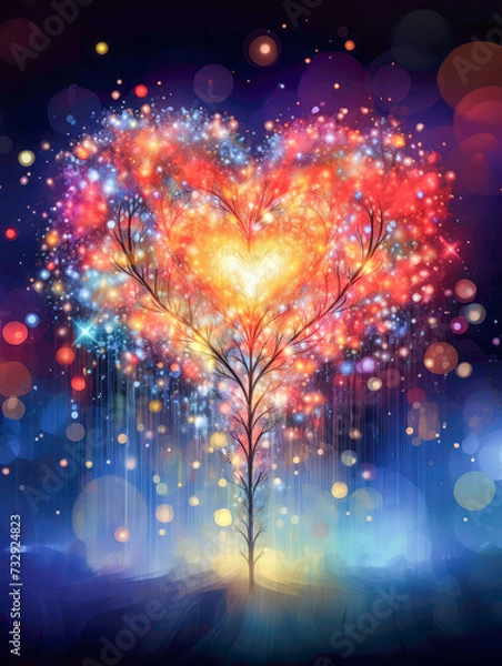 Obraz Illuminating love, joy, and positive