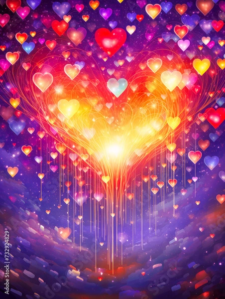 Obraz Illuminating love, joy, and positive