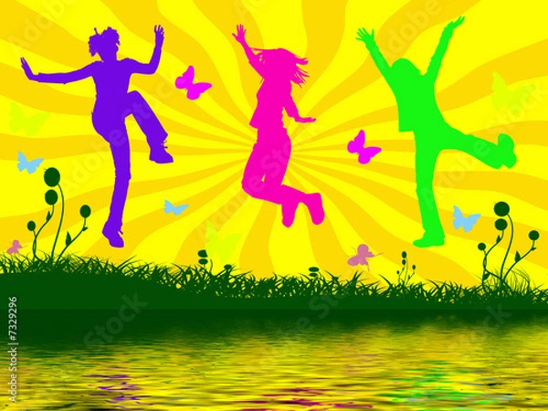 Obraz jumping people 