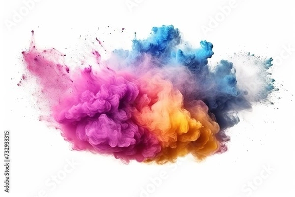 Fototapeta Celebrating Holi's Vibrant Traditions. A Celebration of Vibrant Colors, Joyful Dance, Traditional Music, and Community Unity, Bringing Renewal, Happiness, and Love in a Festival of Life and Laughter.