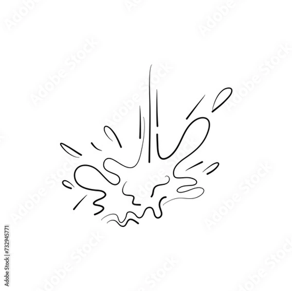 Obraz doodle water burst splash