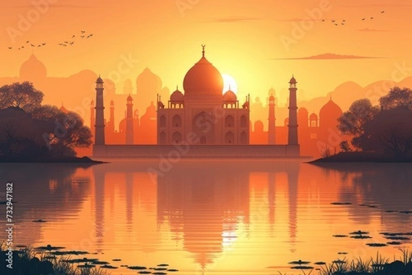 Obraz Ramadan kareem islamic or ied mubarak greeting card background