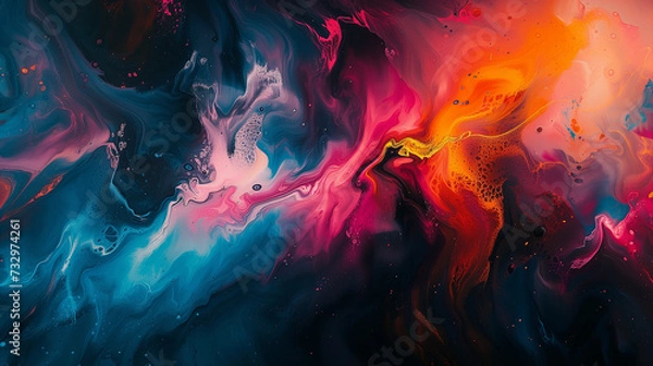 Obraz カラフルな抽象的イラスト背景