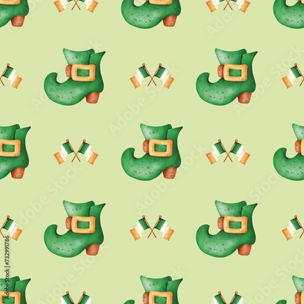Fototapeta st patricks day seamless pattern