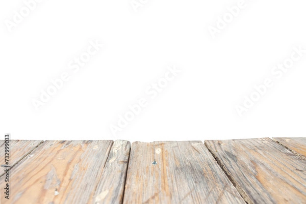 Fototapeta Photo of an empty table with a transparent background.