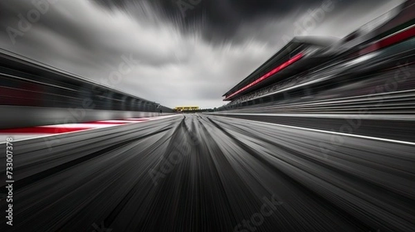 Fototapeta Empty Race Track Long Exposure