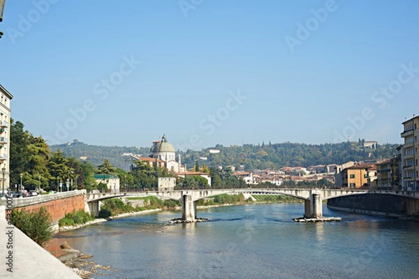Obraz Bridge in Verona over Adige river